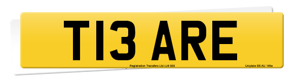 Registration number T13 ARE